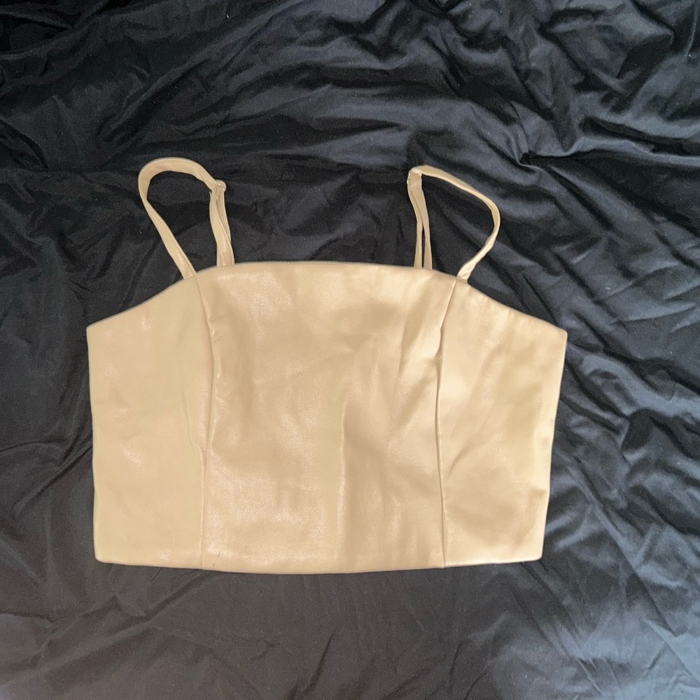 leather crop top